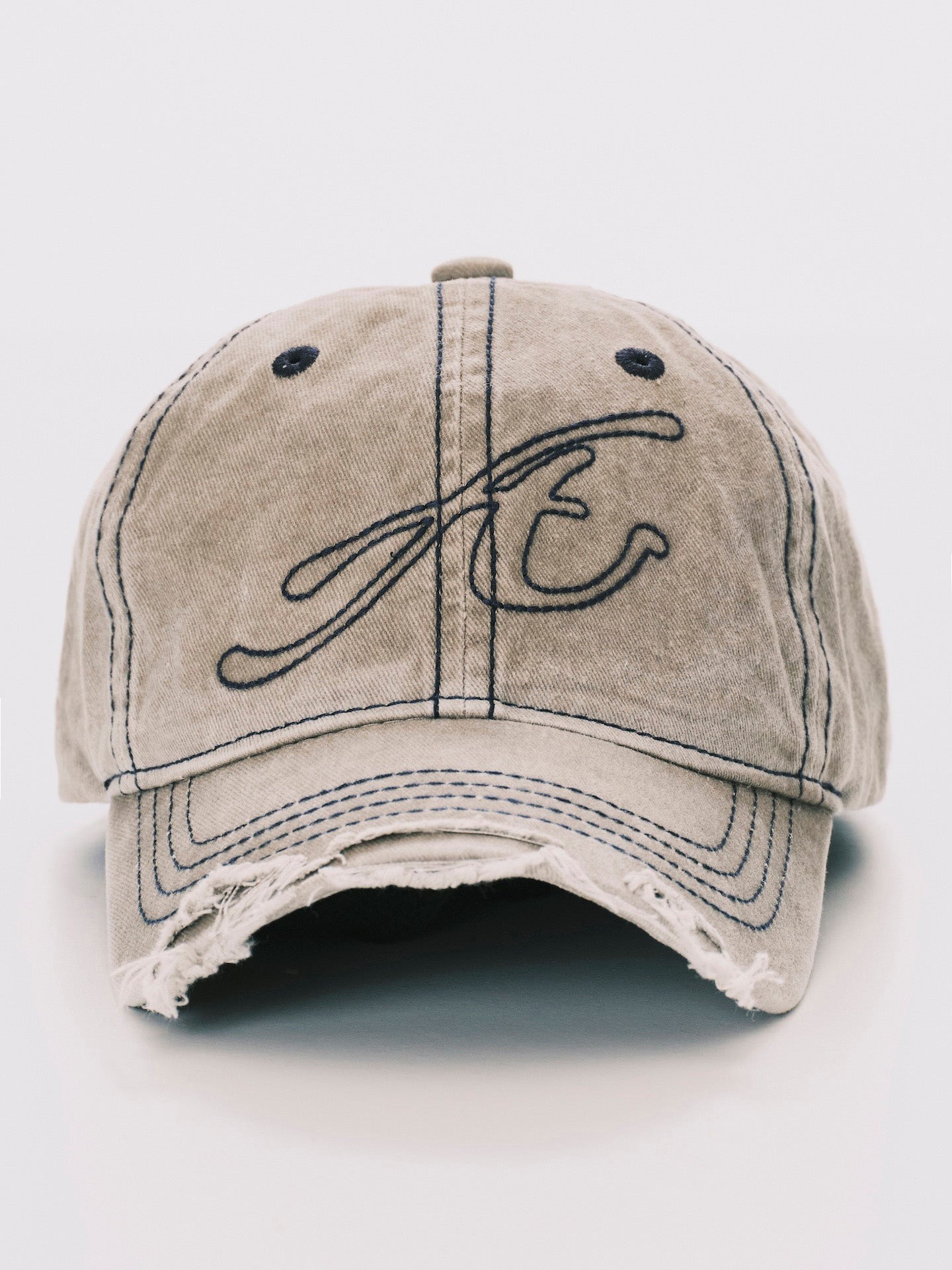 ANOWHEREMAN｜Raw Edge Baseball Cap (Sand)