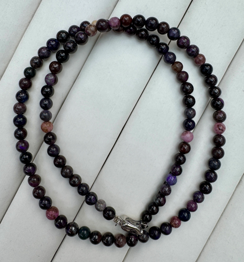 VH083 A級彩圓珠頸鏈5mm 連 證書