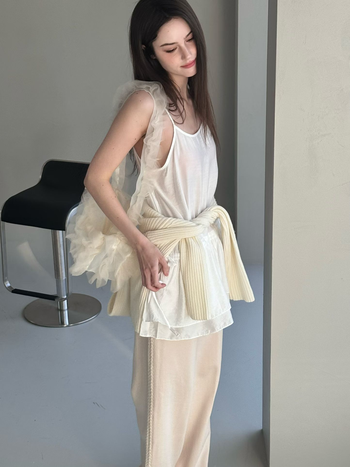 BU5532 雙層裙擺抽繩吊帶 *特價* (充值購物金不適用)