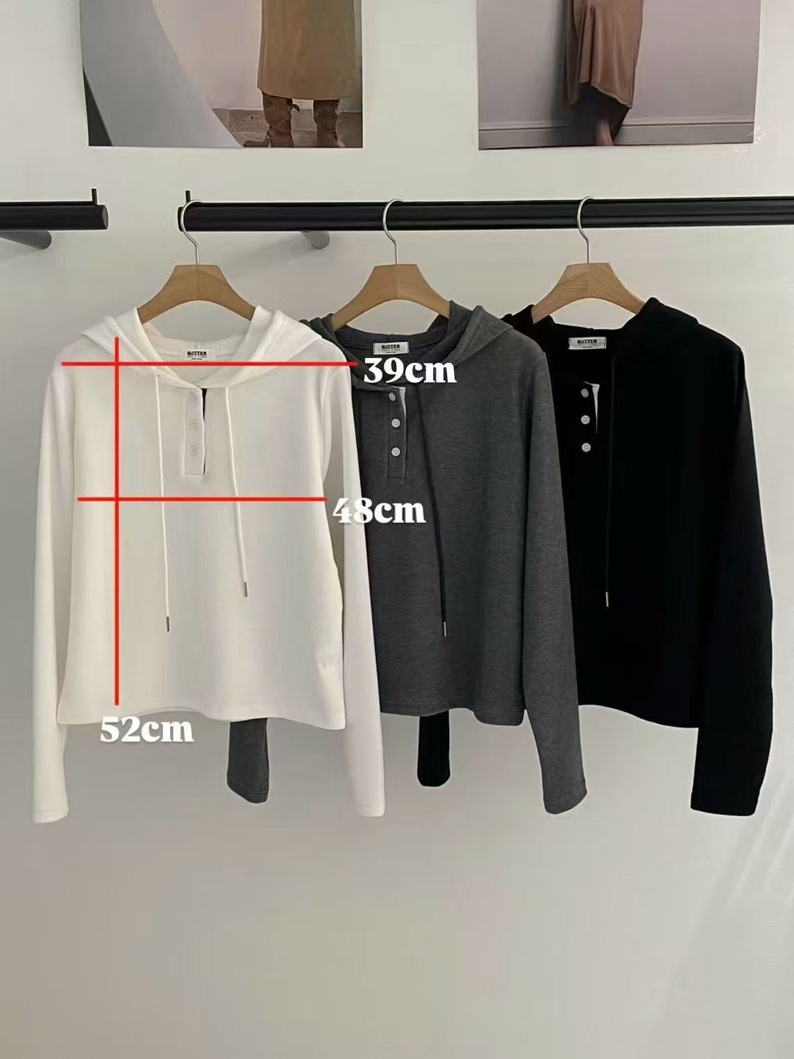 BU5533 棉質抽繩連帽上衣 *特價* (充值購物金不適用)