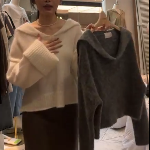 LN5502 水手領針織上衣 *特價* (充值購物金不適用)