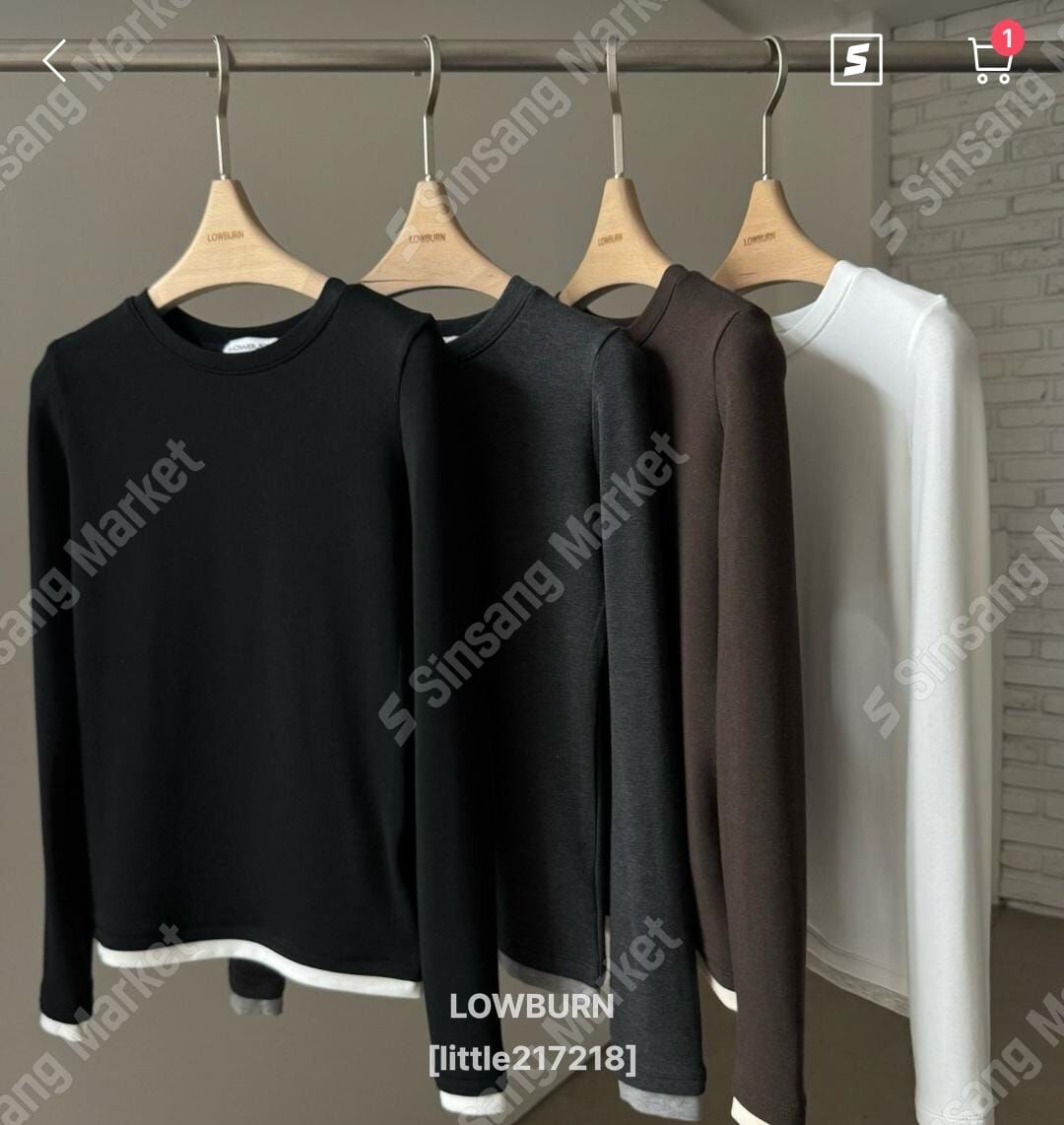 LN5504 假兩件手袖貼身抓毛上衣 *特價* (充值購物金不適用)