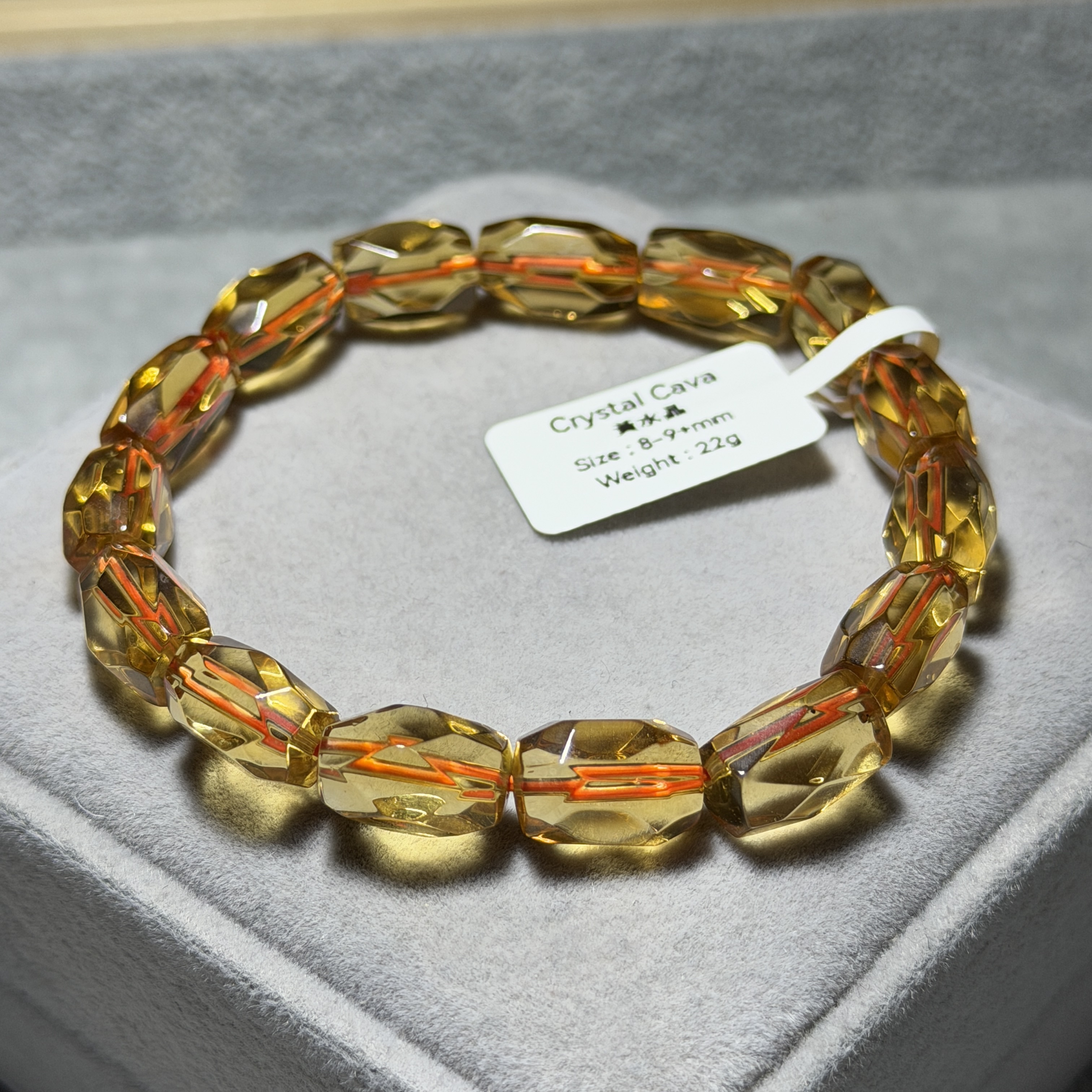 頂級黃水晶 8-9+mm C1826