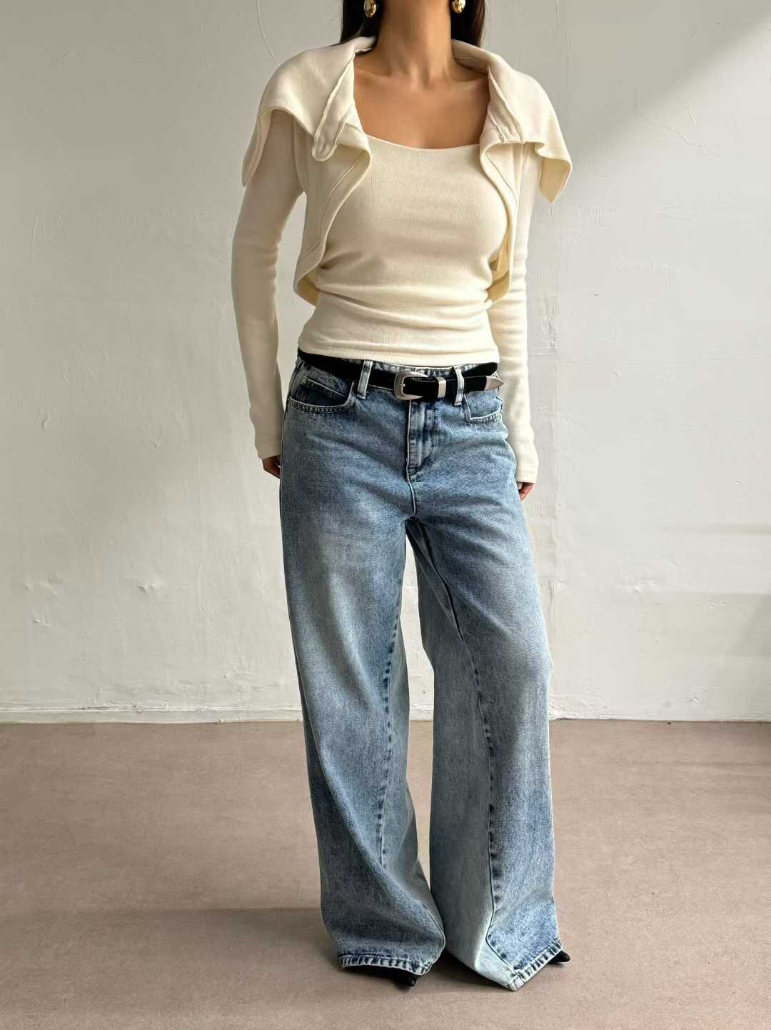 LN5507 雪花洗水車線牛仔褲 *特價* (充值購物金不適用)