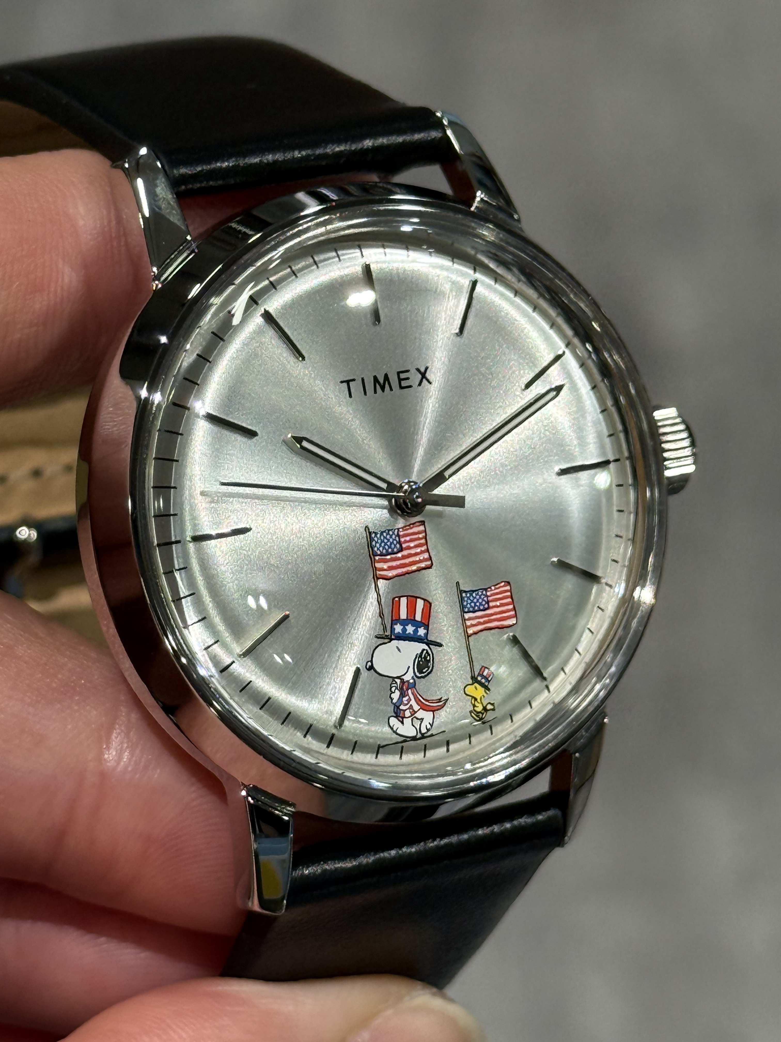 Timex Marlin® Automatic x Peanuts Americana 40mm Leather Watch TW2Y50300