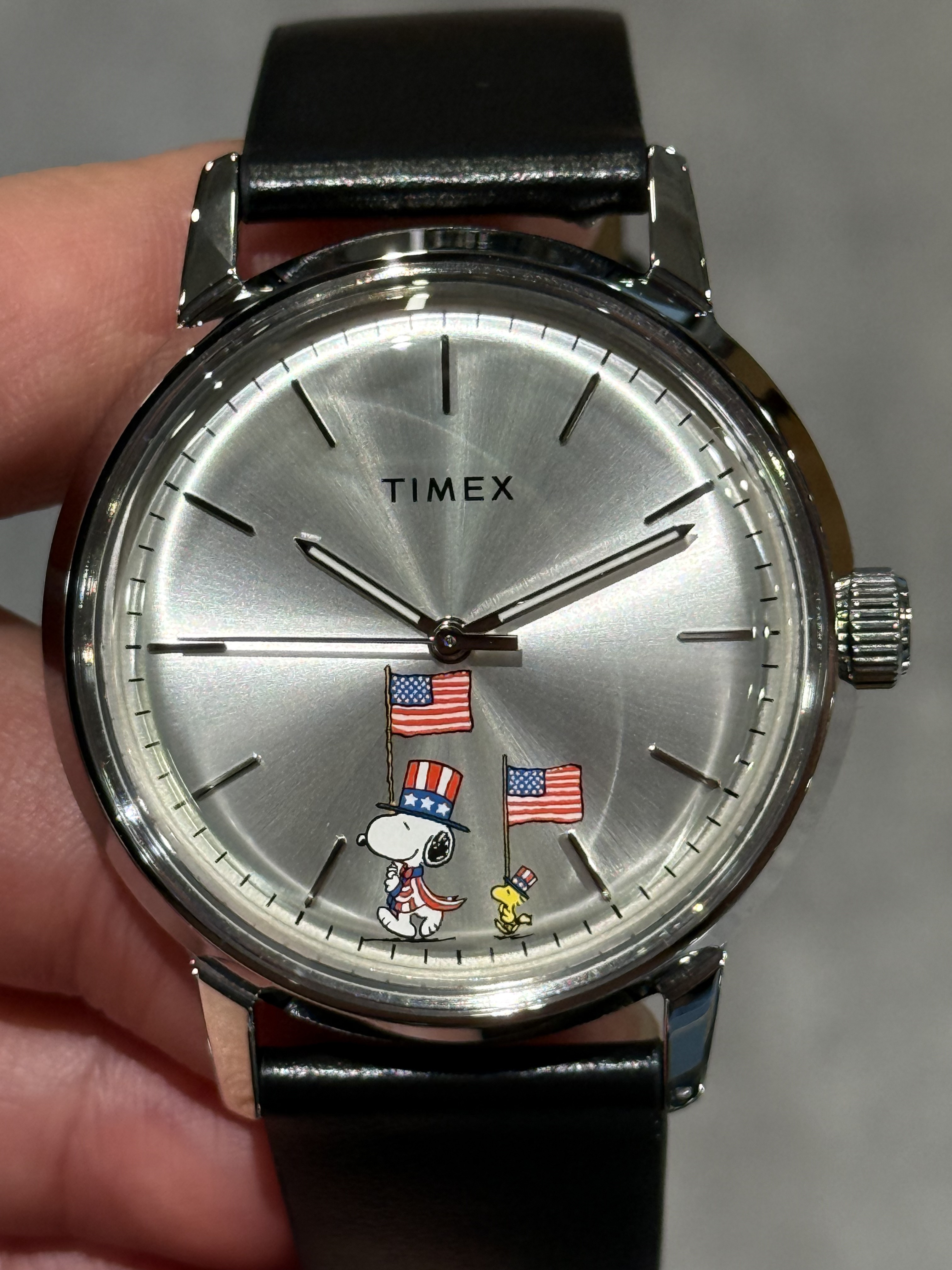 Timex Marlin® Automatic x Peanuts Americana 40mm Leather Watch TW2Y50300