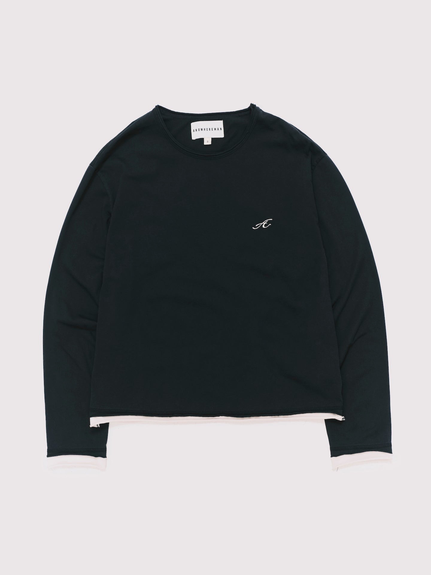 ANOWHEREMAN｜Layers LS T-Shirt (Washed Black)