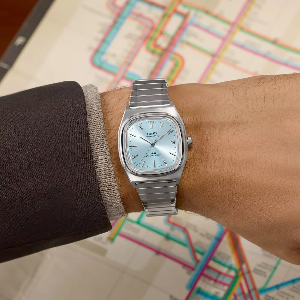 TIMEX 1983 Men's Automatic Reissue Watch 冰藍 機械錶 TW2Y66700