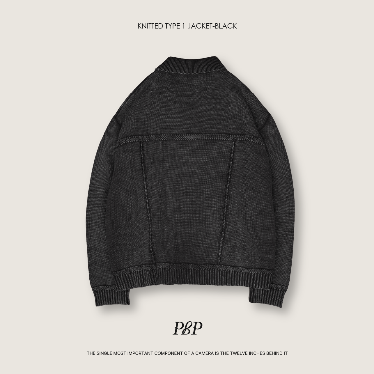 P.B.P - KNITTED TYPE 1 JACKET  - BLACK