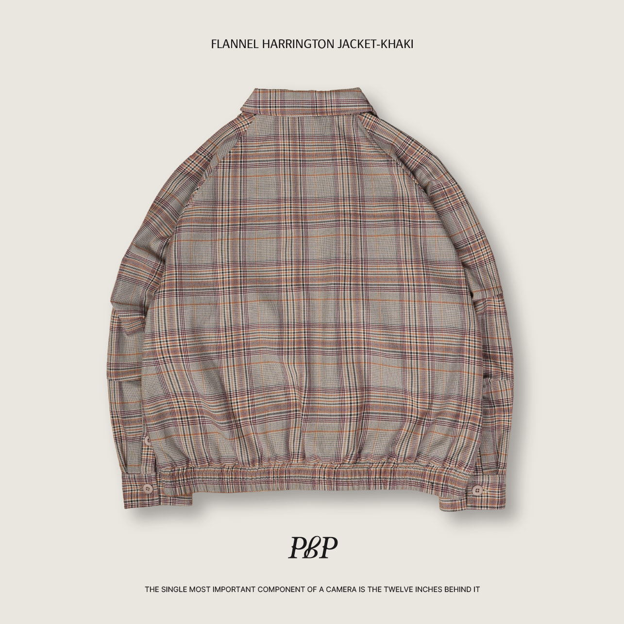 P.B.P - FLANNEL HARRINGTON JACKET  - KHAKI