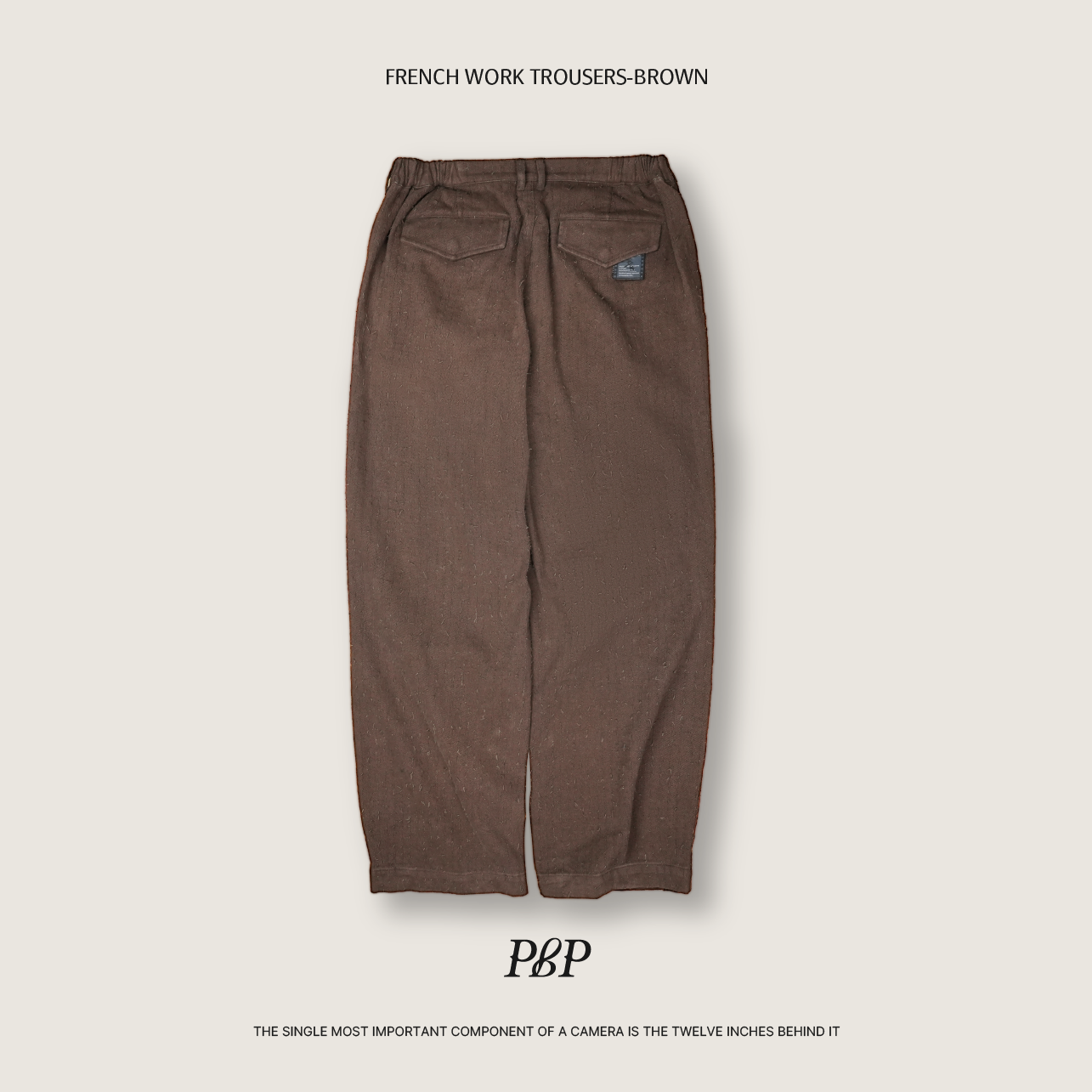 P.B.P - FRENCH WORK TROUSERS  - BROWN