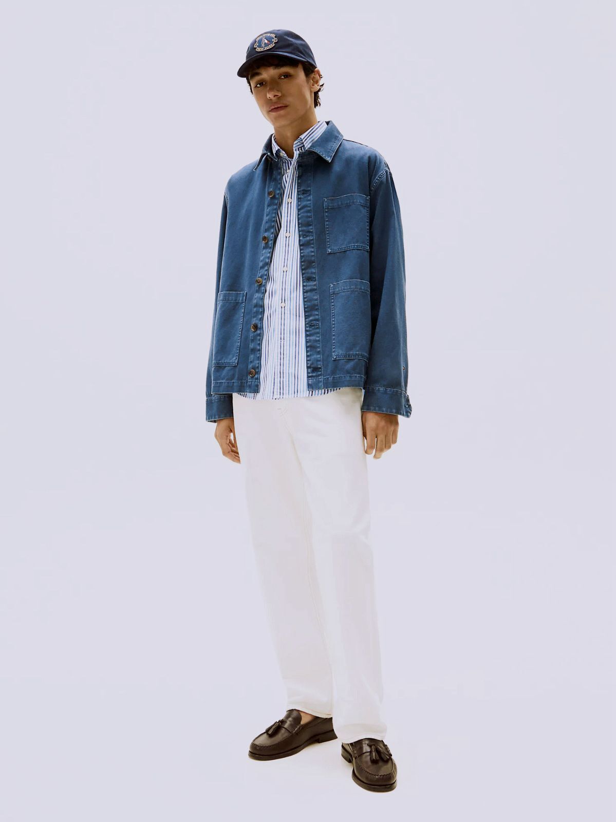 OBS341 Tommy Hilfiger Lightweight Cotton-Linen Shirt Jacket