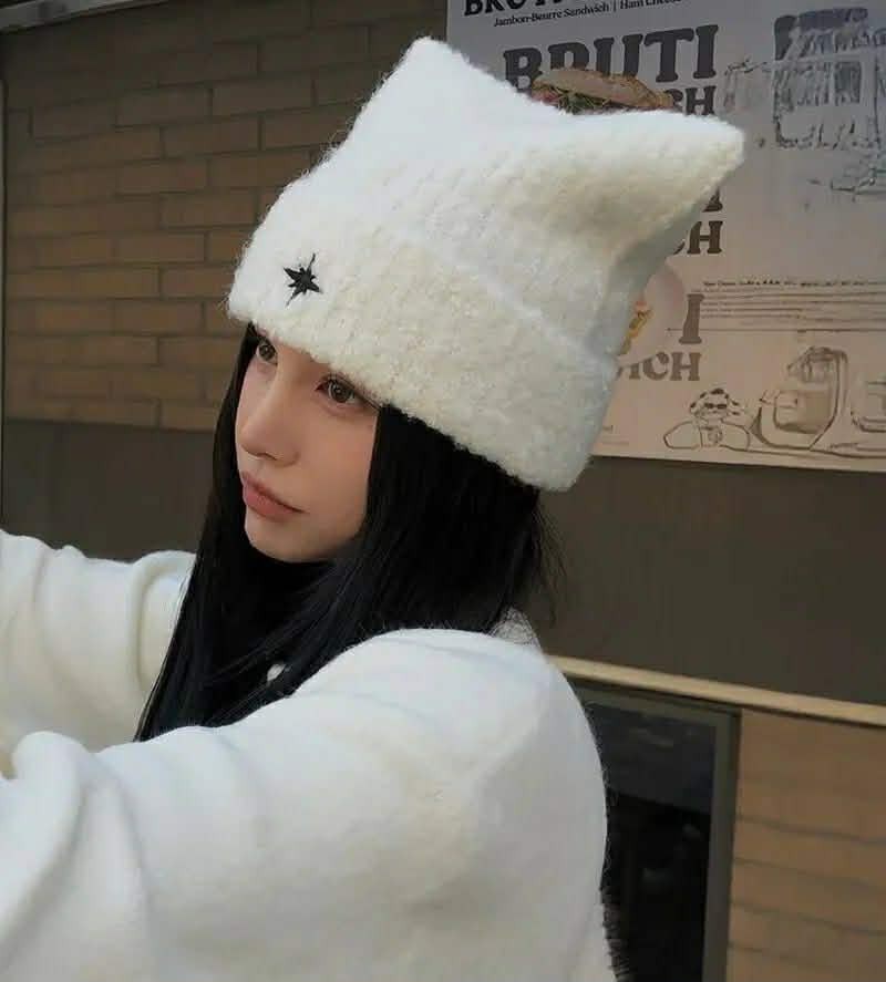 當天出貨 韓國 平替款 Nombre 針織 貓耳帽 毛帽