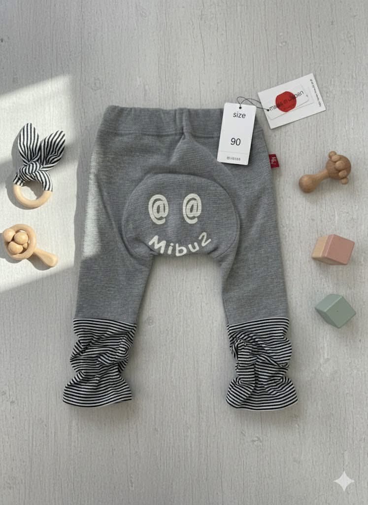 草屯院|日本製造mibu2 拼接條紋童褲