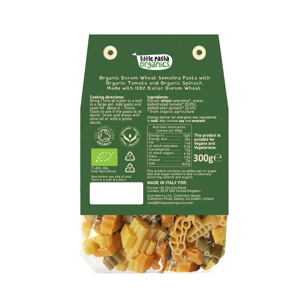 Little Pasta Organics Travel Pasta Shapes (300g) (92007)