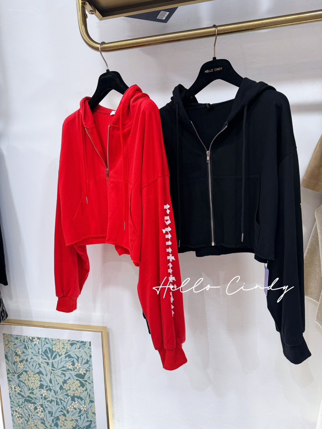 B02035 美式微短版運動連帽外套