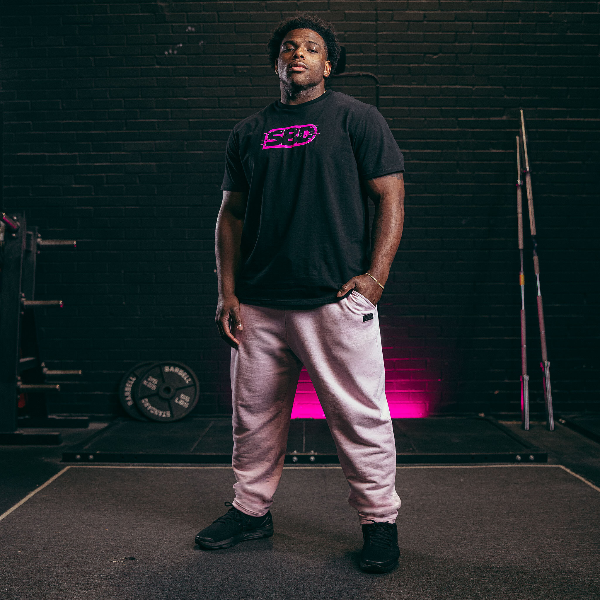 爆星系 訓練長褲 男版 (星櫻粉)