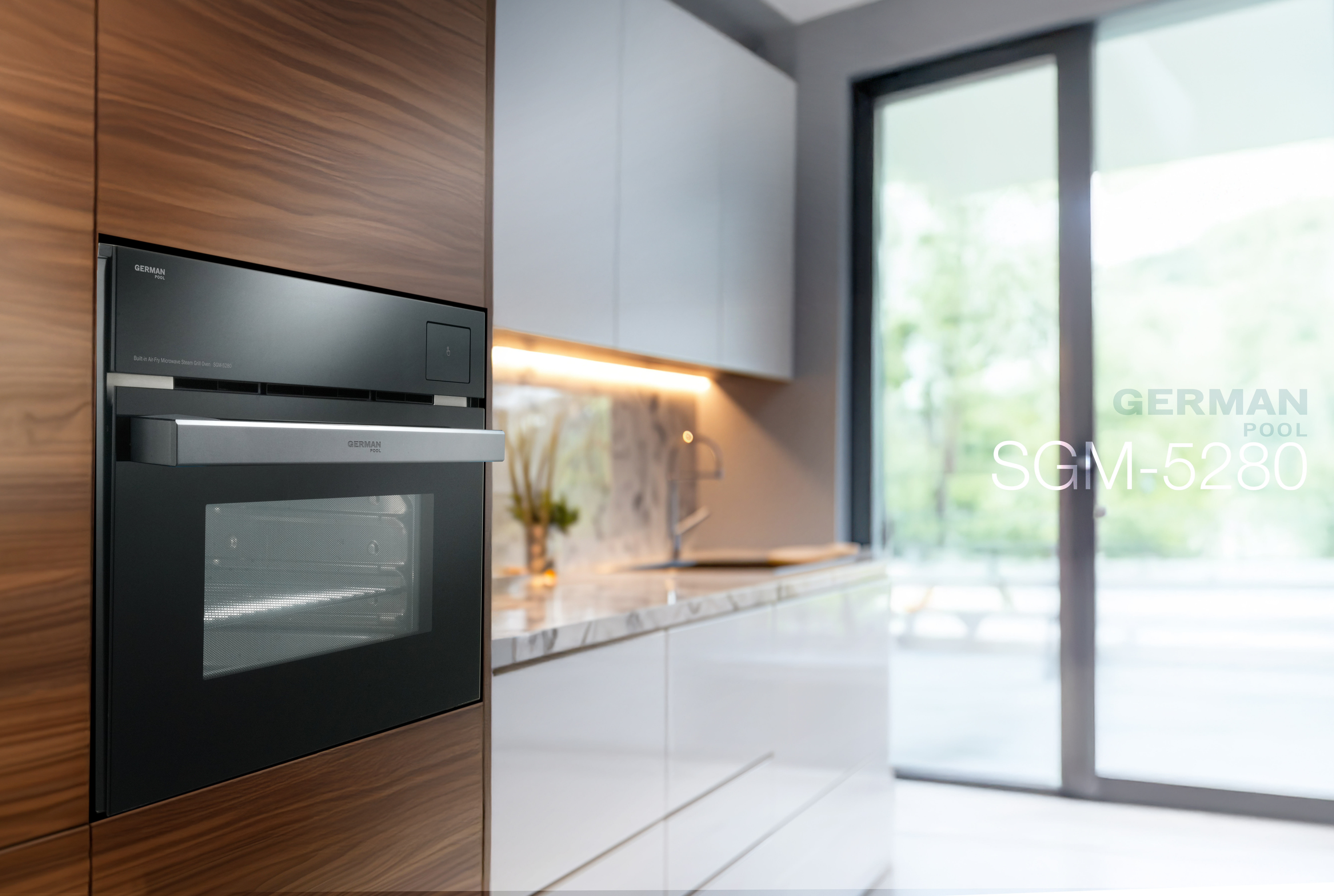 德國寶嵌入式雙風輪氣炸蒸烤焗爐安裝效果