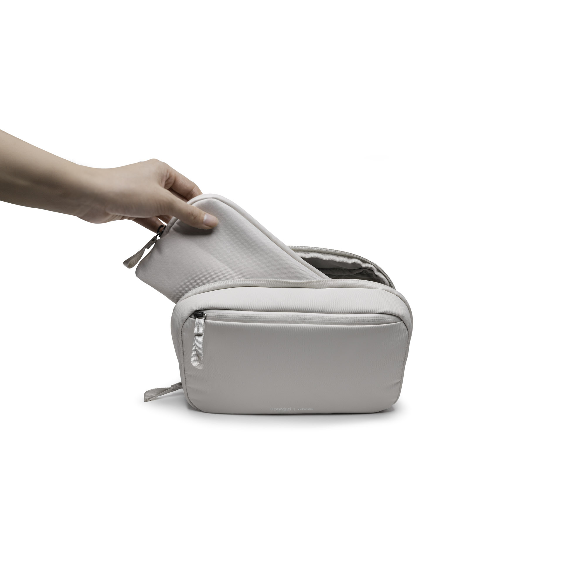 Orbiktey | 二合一多功能數碼配件收納包 - 米色