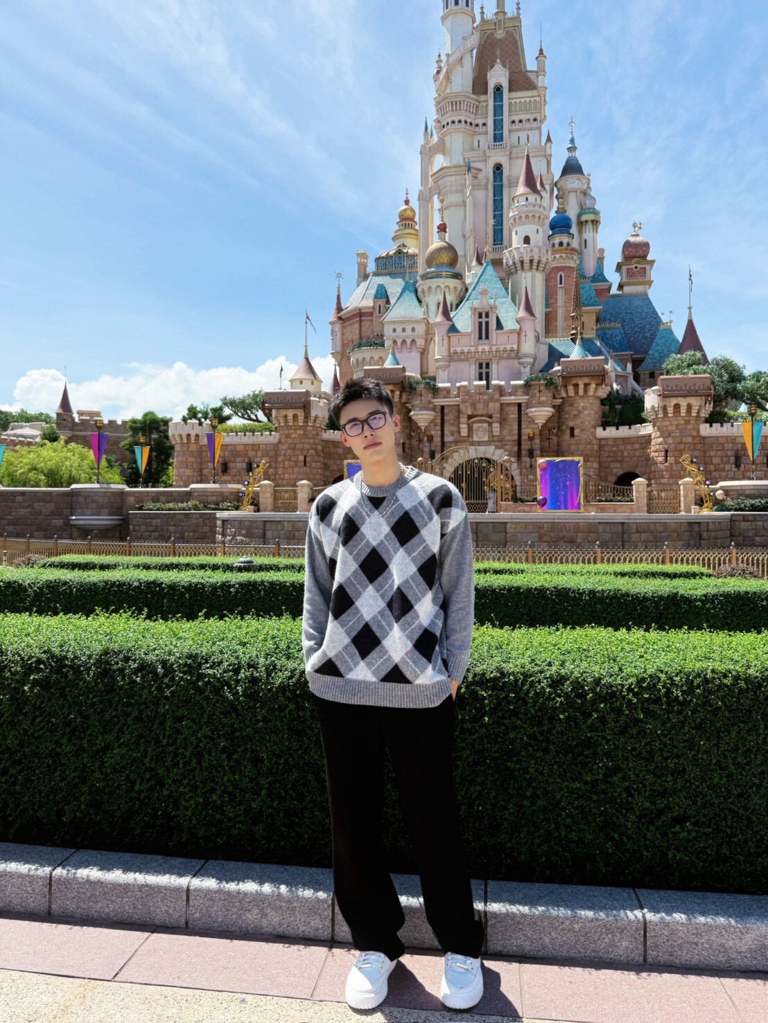 學院漫遊’Memory—菱格紋毛衣