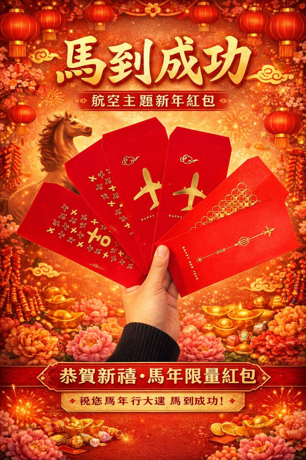 AIRSHOP 飛機系列紅包袋套組 (6入)