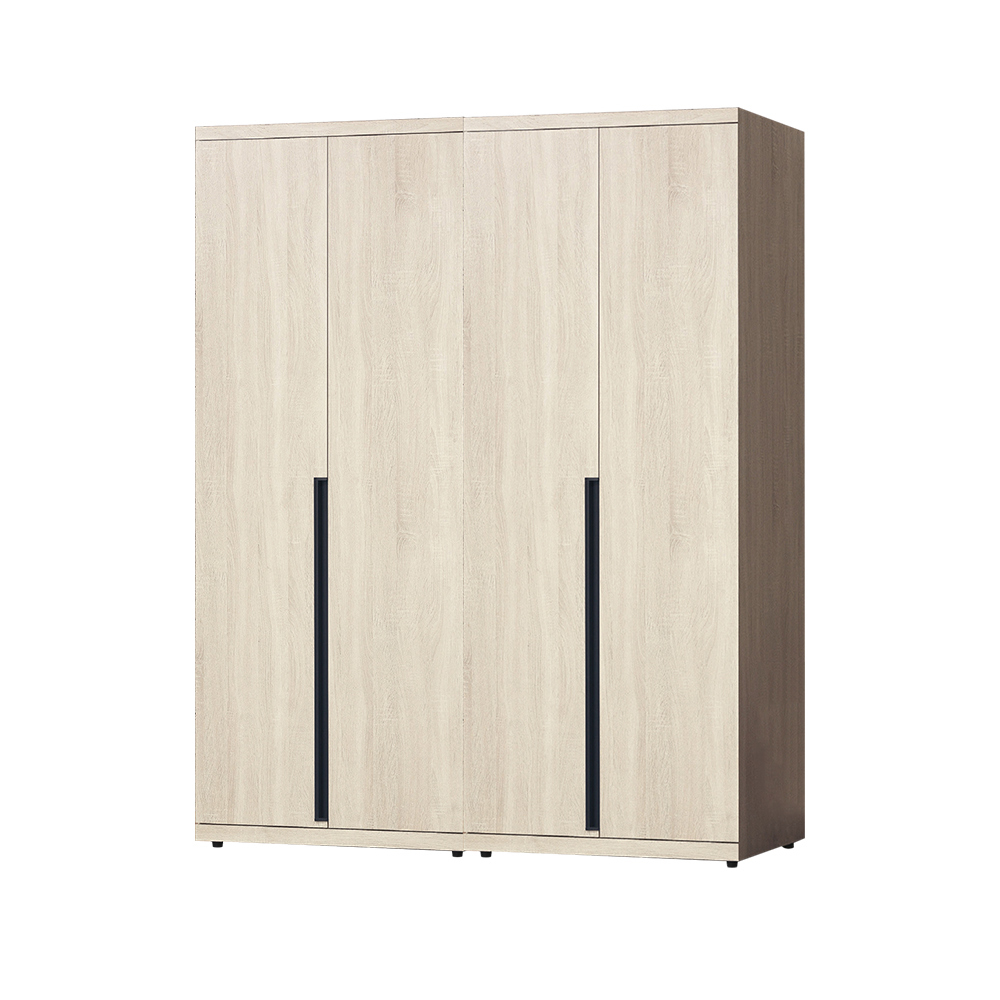 柏蒂家居-伯克5.3尺四門衣櫃組合