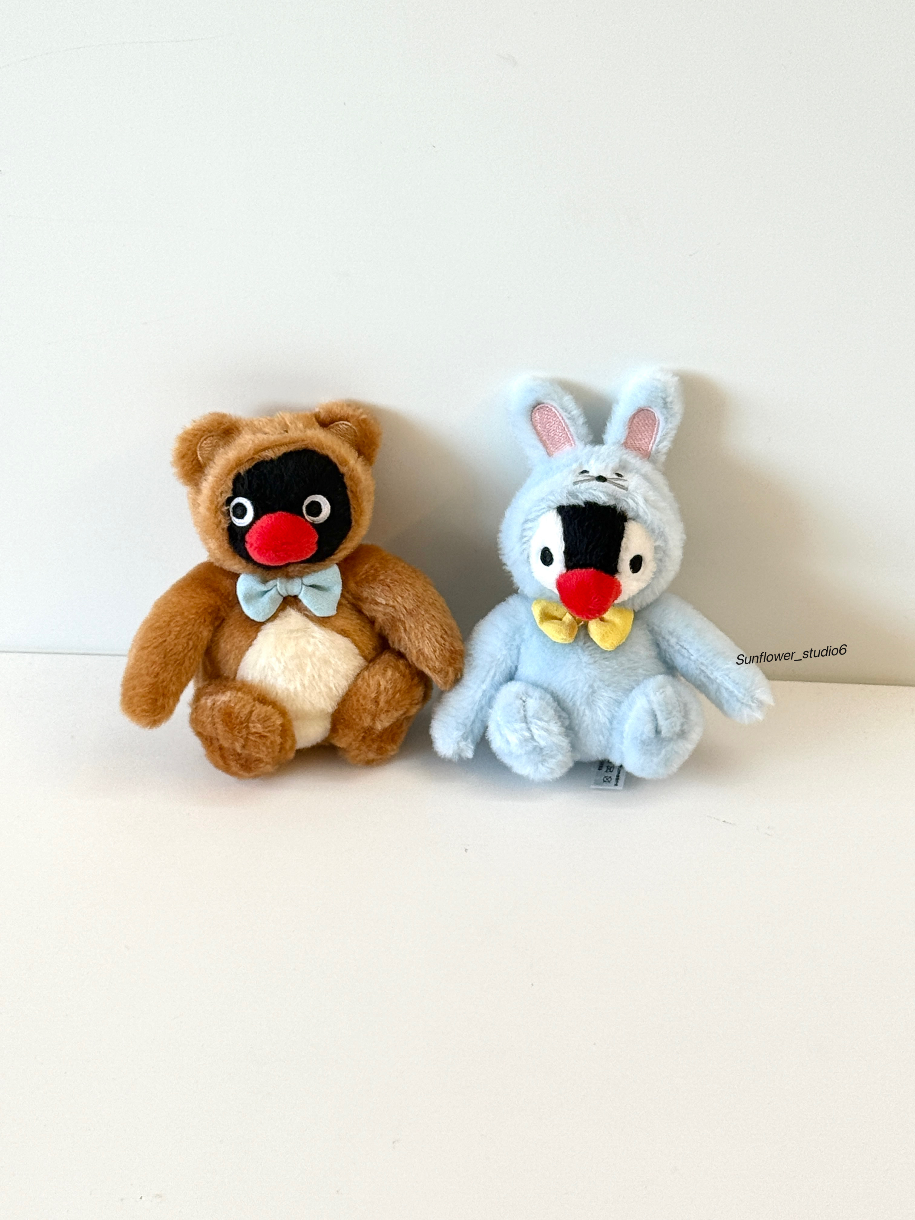 本週限時接單!! PINGU 企鵝家族 正版授權 熊熊兔兔系列 毛絨鑰匙圈 吊飾 2款 (任買兩件7-11免運)/預購