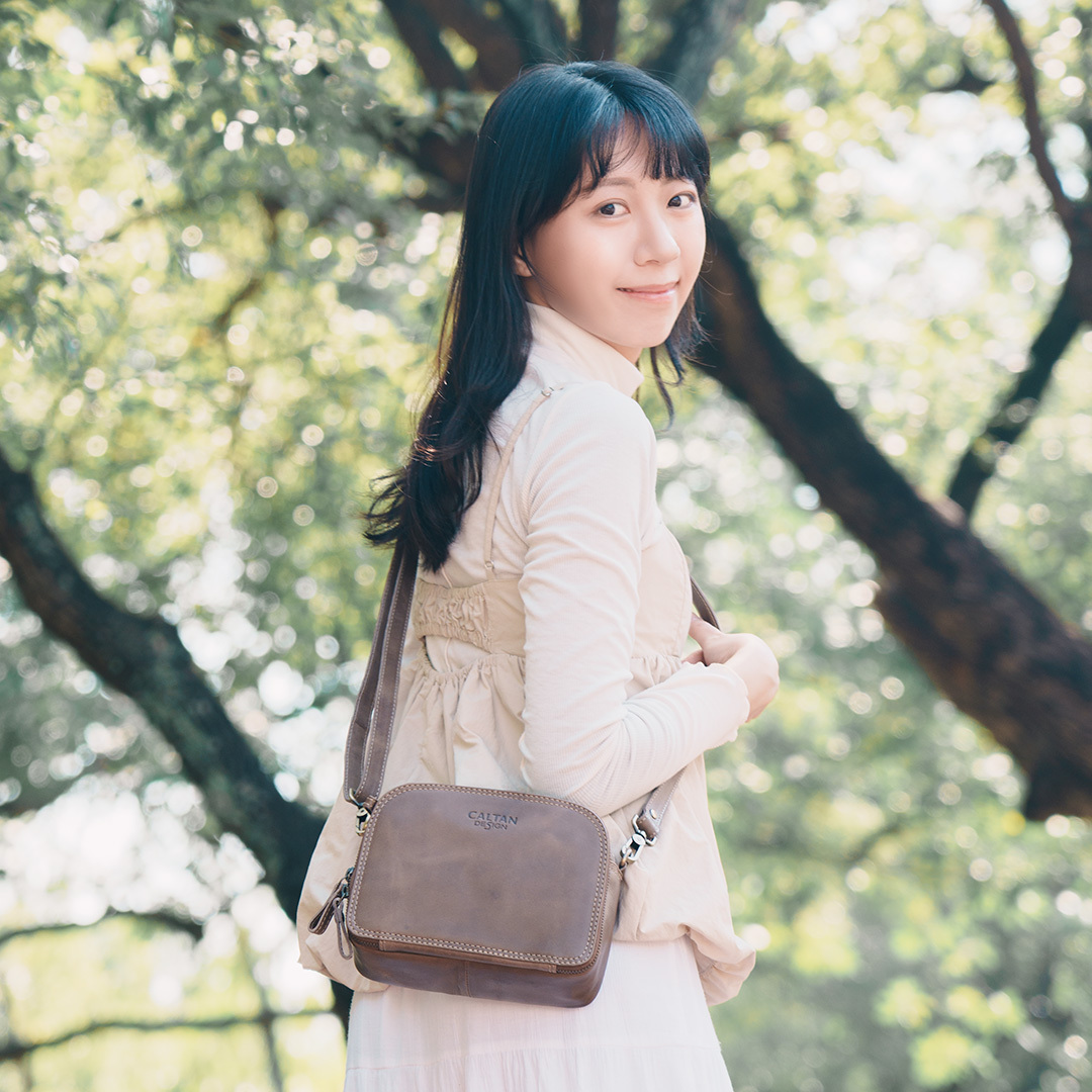 真皮分層多收納側背包-七色(5487)