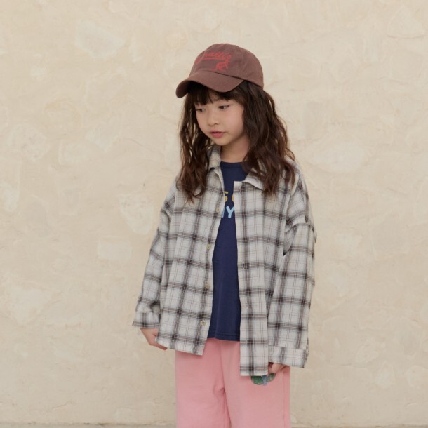 90-160 復古文青格紋襯衫 2色