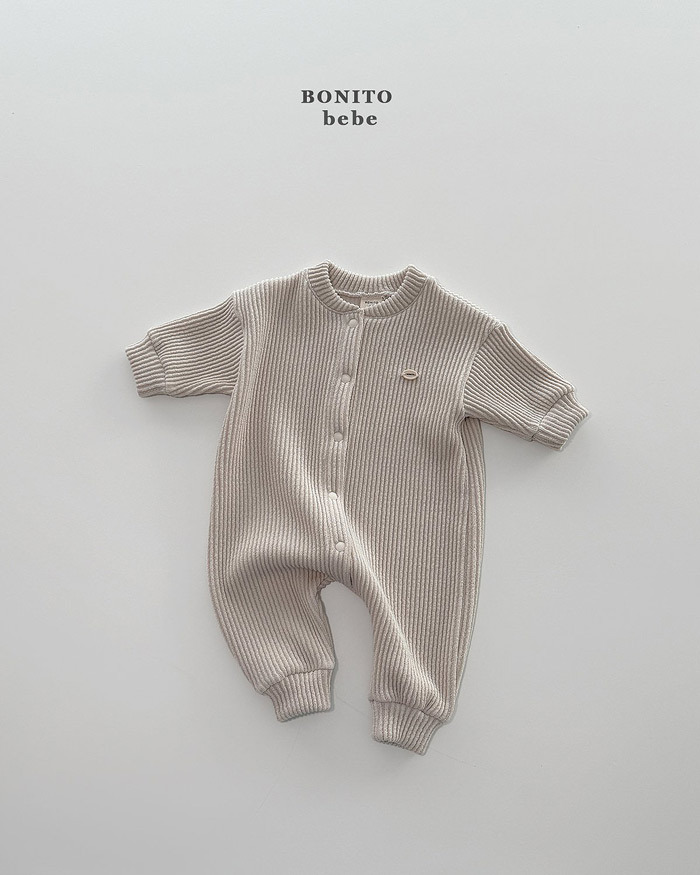 正韓春Bonito 嫩嬰兩色豆腐格連身衣