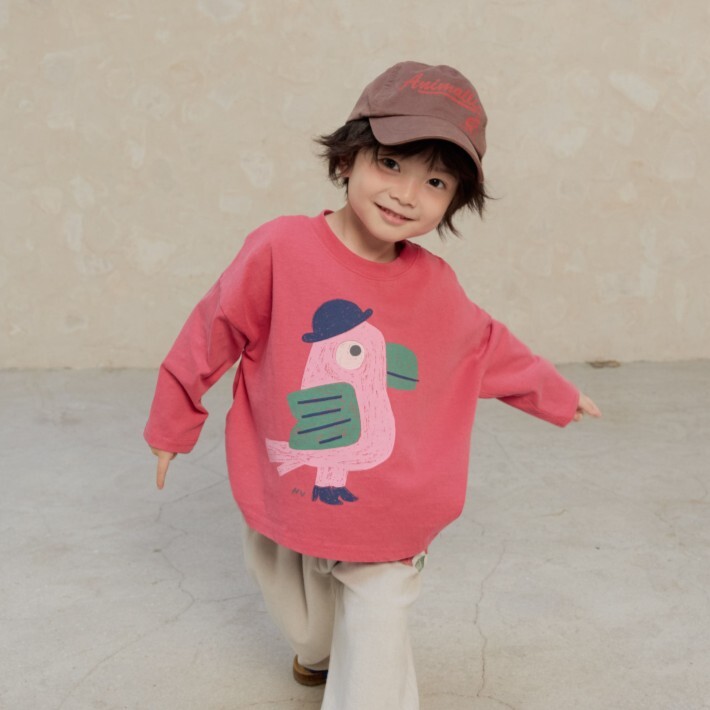 90-160 童趣鸚鵡上衣 2色