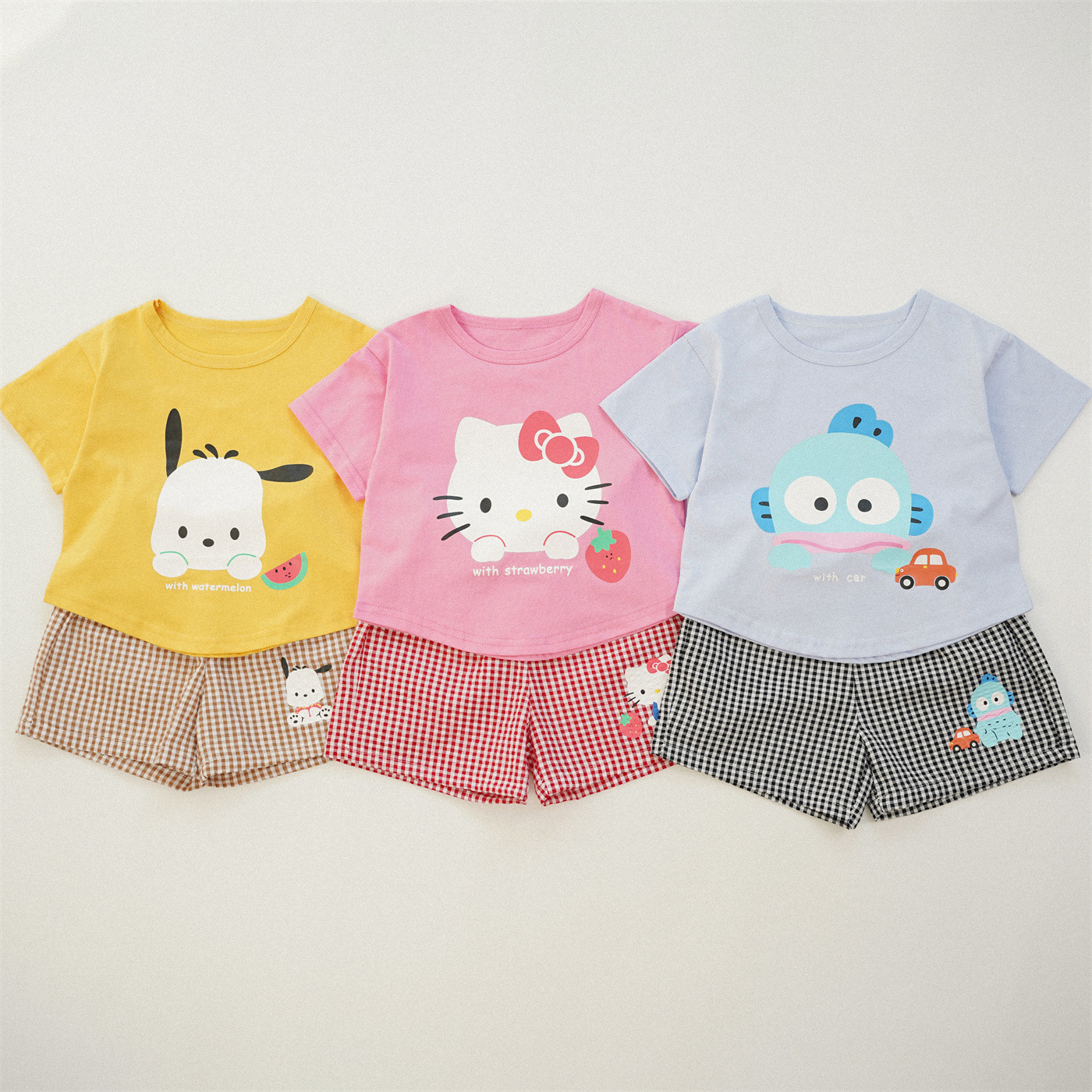 餅乾家🍪三麗鷗格子褲套裝(80-130)