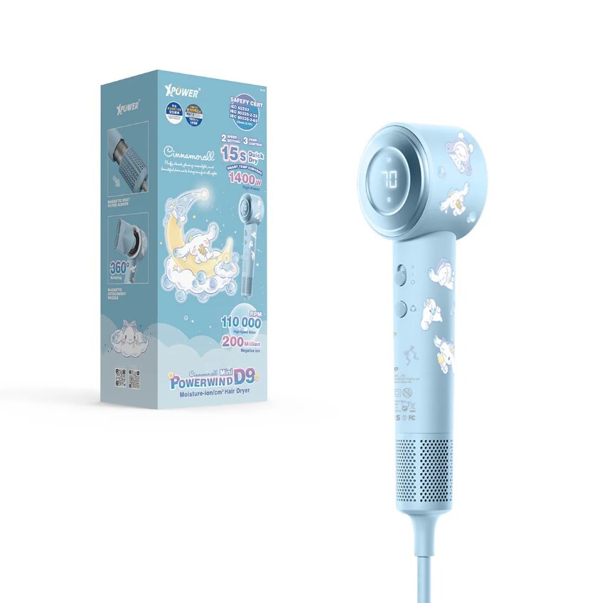 XPower x Sanrio Cinnamoroll Power wind Mini D9 負離子風筒
