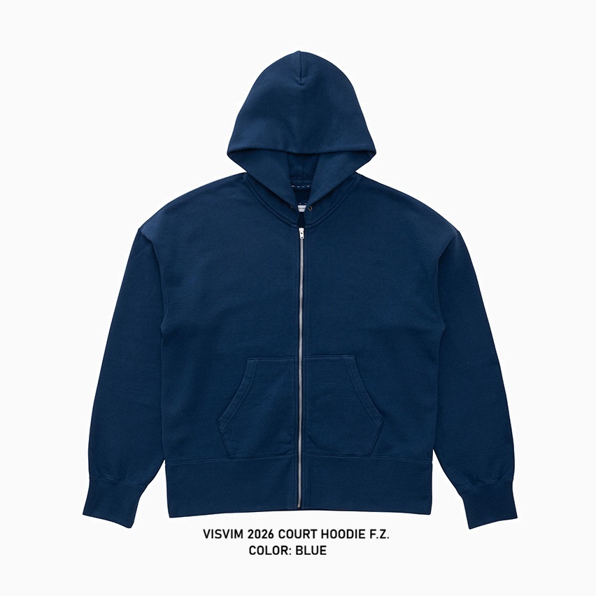 VISVIM 2026 S/S COURT HOODIE F.Z - BLUE PRE ORDER ITEM (預訂中)