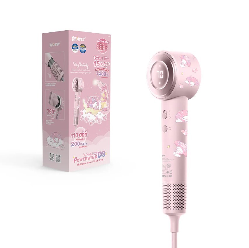 XPower x Sanrio My Melody Power wind Mini D9 負離子風筒