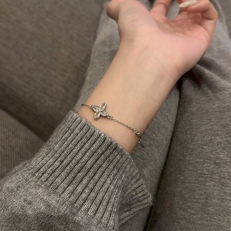 Gy”alluring金銀老花點鑽環/抽拉式手鍊