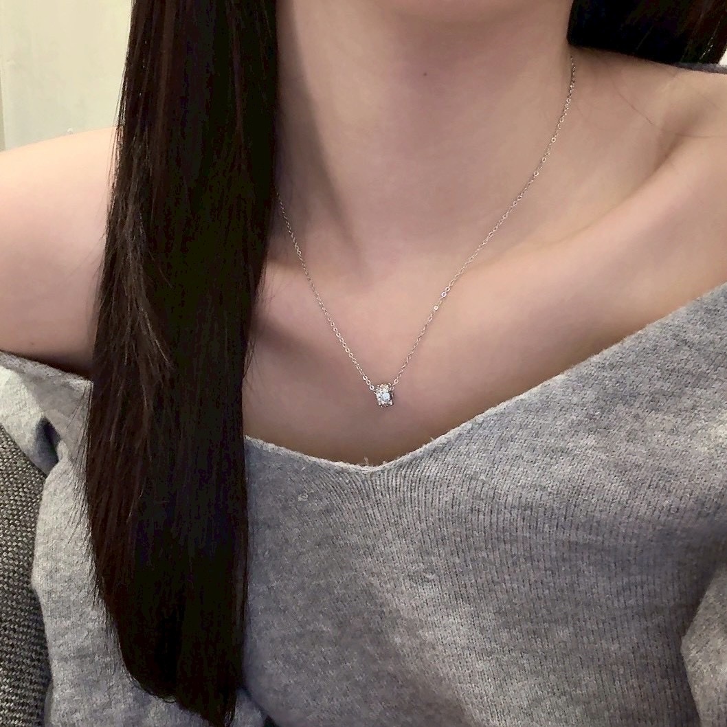 Gy “14k經典滿銀鑽小蠻腰鎖骨鍊