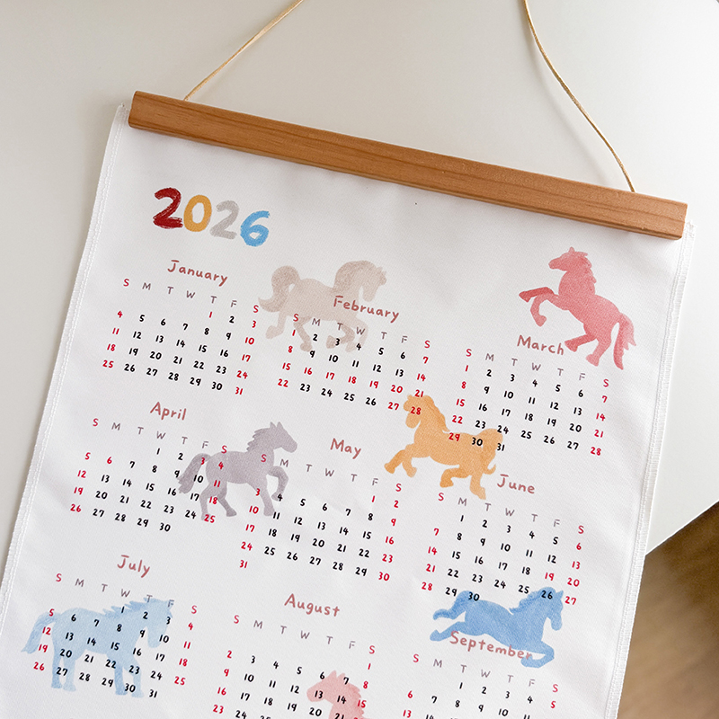 2026馬年年曆掛布(含木夾)