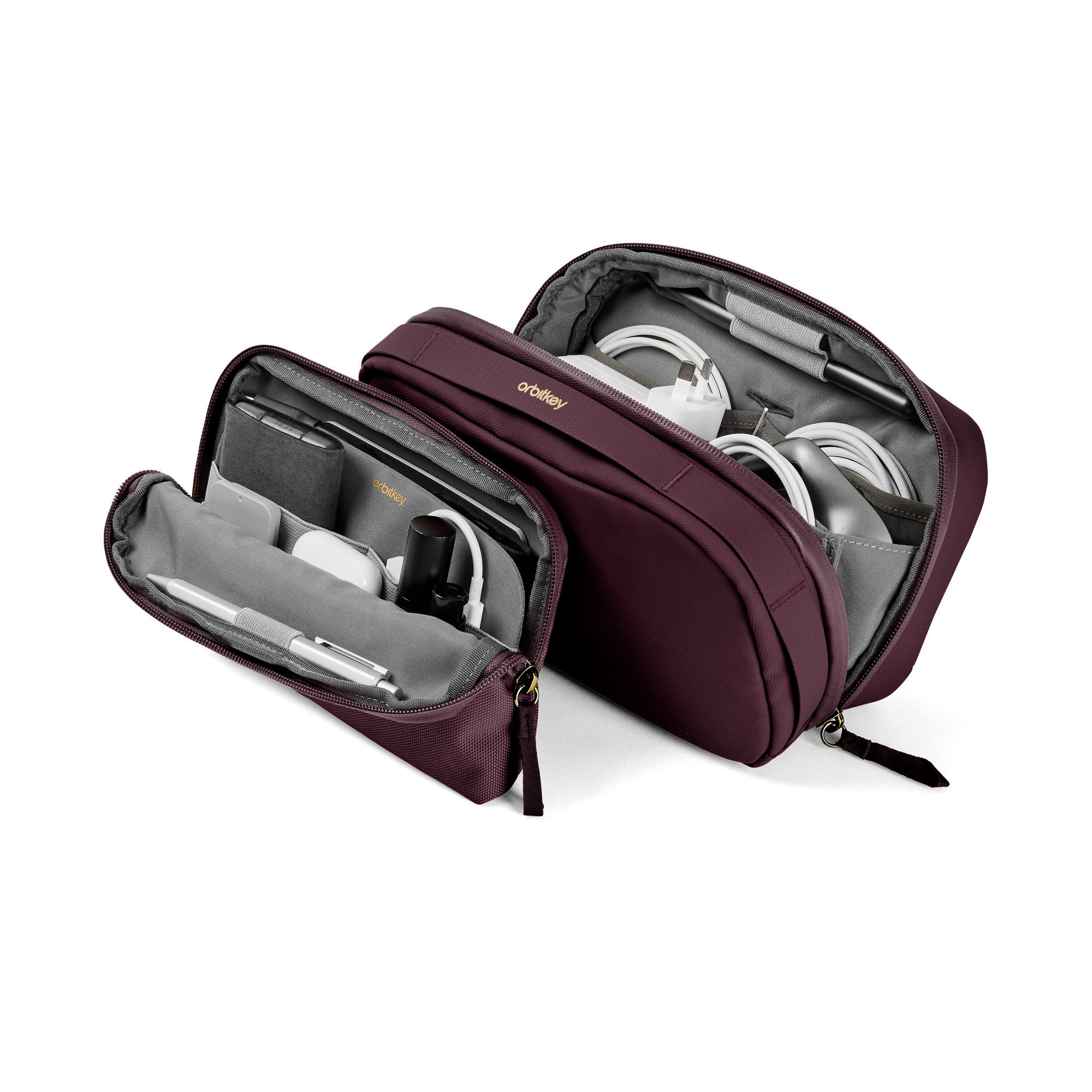 Orbiktey | 二合一多功能數碼配件收納包 - 紫紅色