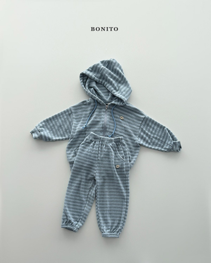 正韓春Bonito 嫩嬰/小童三色連帽條紋外套