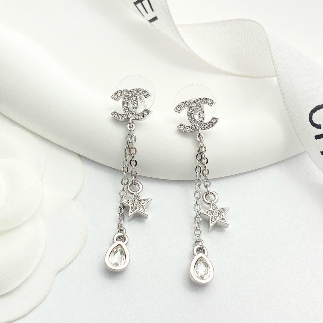 18k 香奶奶26c”星空水滴鑽三合一高奢定製耳墜