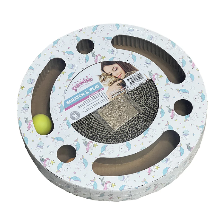 Pawise | 雙面三合一貓抓玩具 40cm (NO.28457)