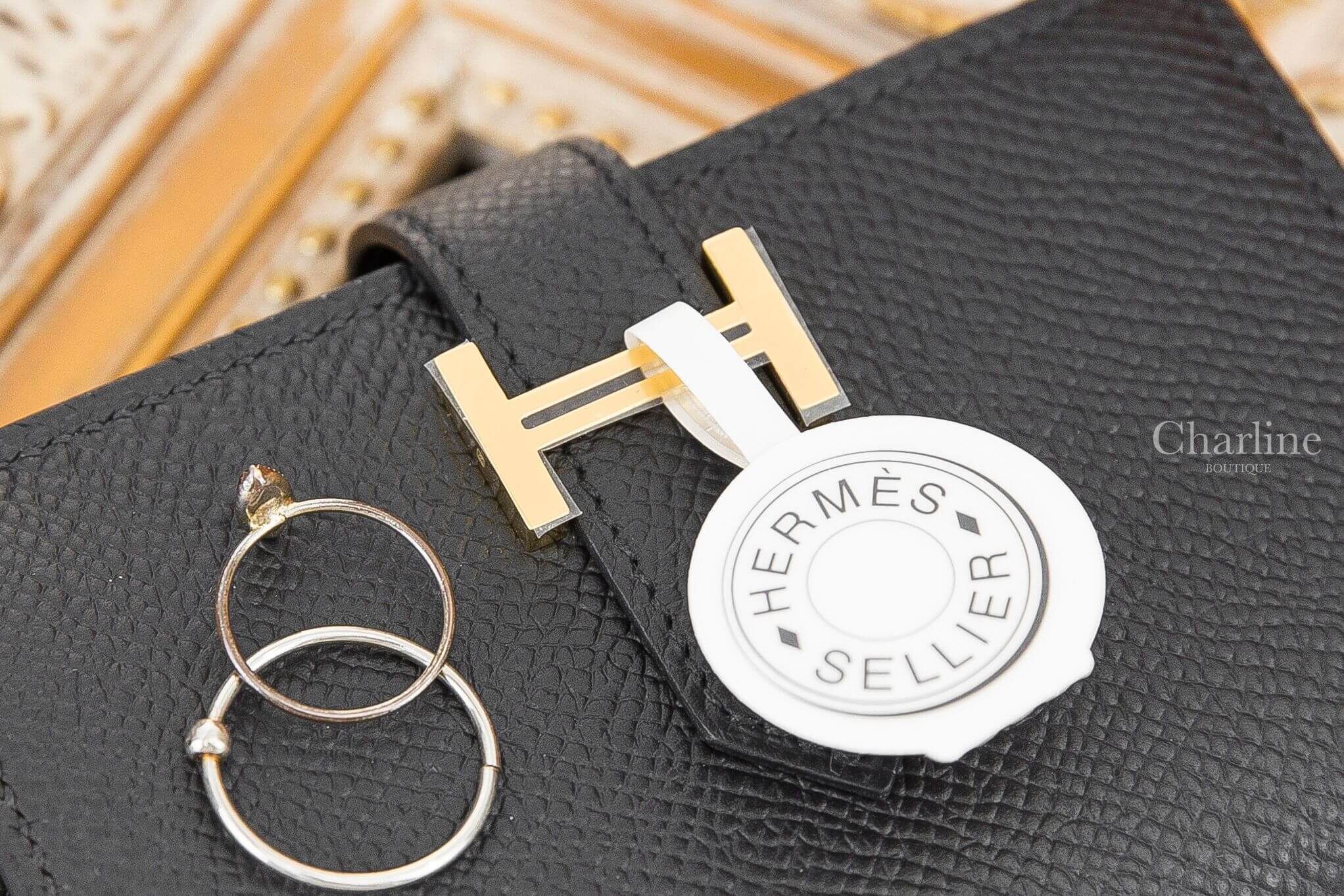 Hermès Bearn Mini Wallet 89 Noir Epsom 黑色金釦迷你短夾