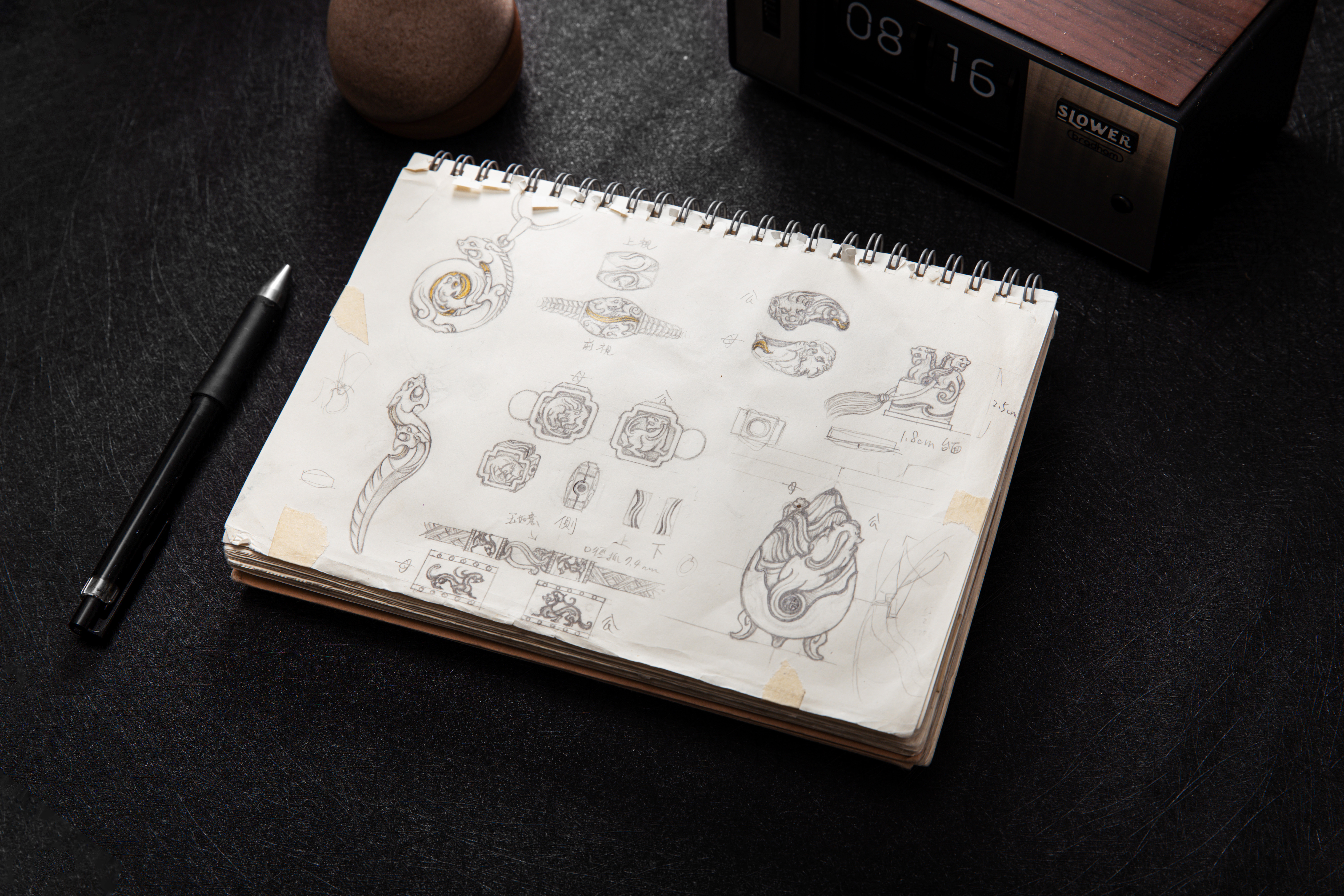 貔貅首飾手繪草圖稿