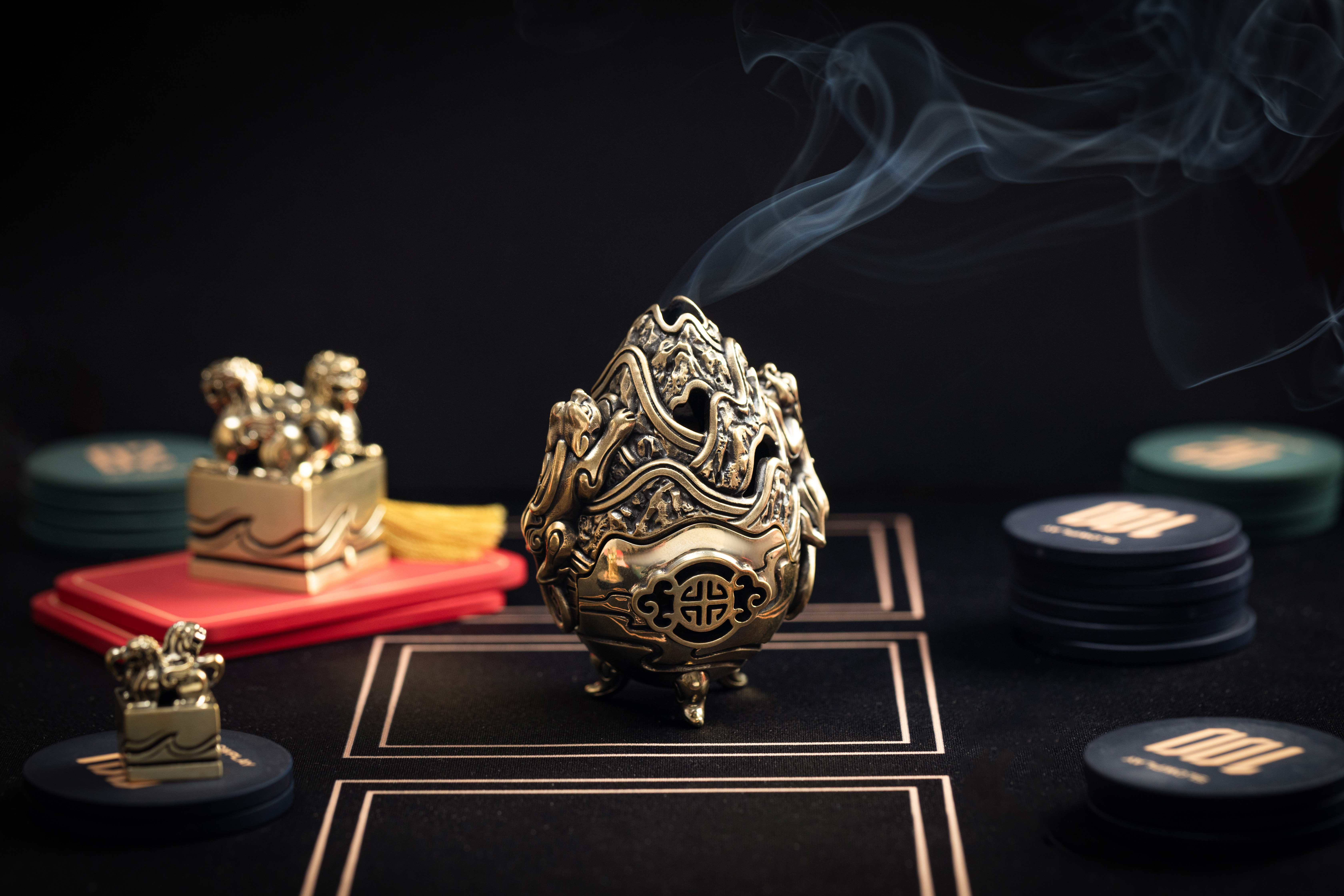 純銅貔貅博山爐香爐