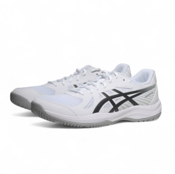 ASICS 排球鞋 UPCOURT 6 灰白黑 室內 入門款 羽排鞋 男 1071A104101