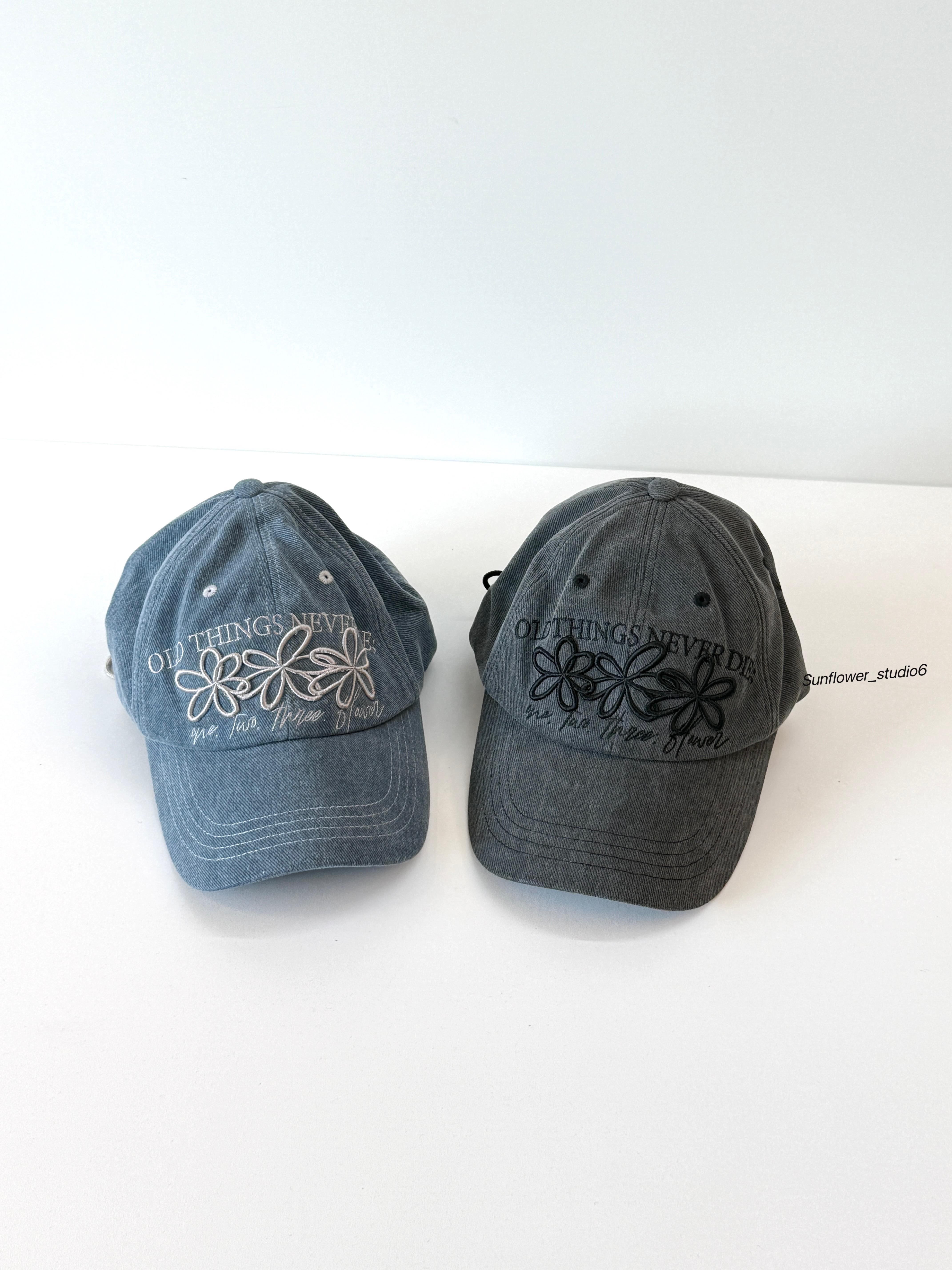 本週限時接單!! 韓國🇰🇷連線 ONGO 刺繡小花水洗老帽 花結帽 刺繡 棒球帽 繩結 2色(任買兩件711免運)/現貨