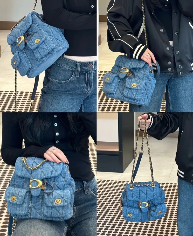 【直播】LX021002 Coach Tabby 背包 (牛仔藍)