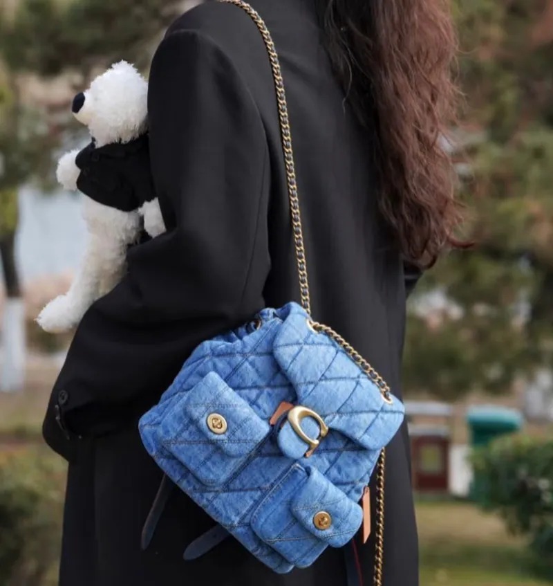 【直播】LX021002 Coach Tabby 背包 (牛仔藍)