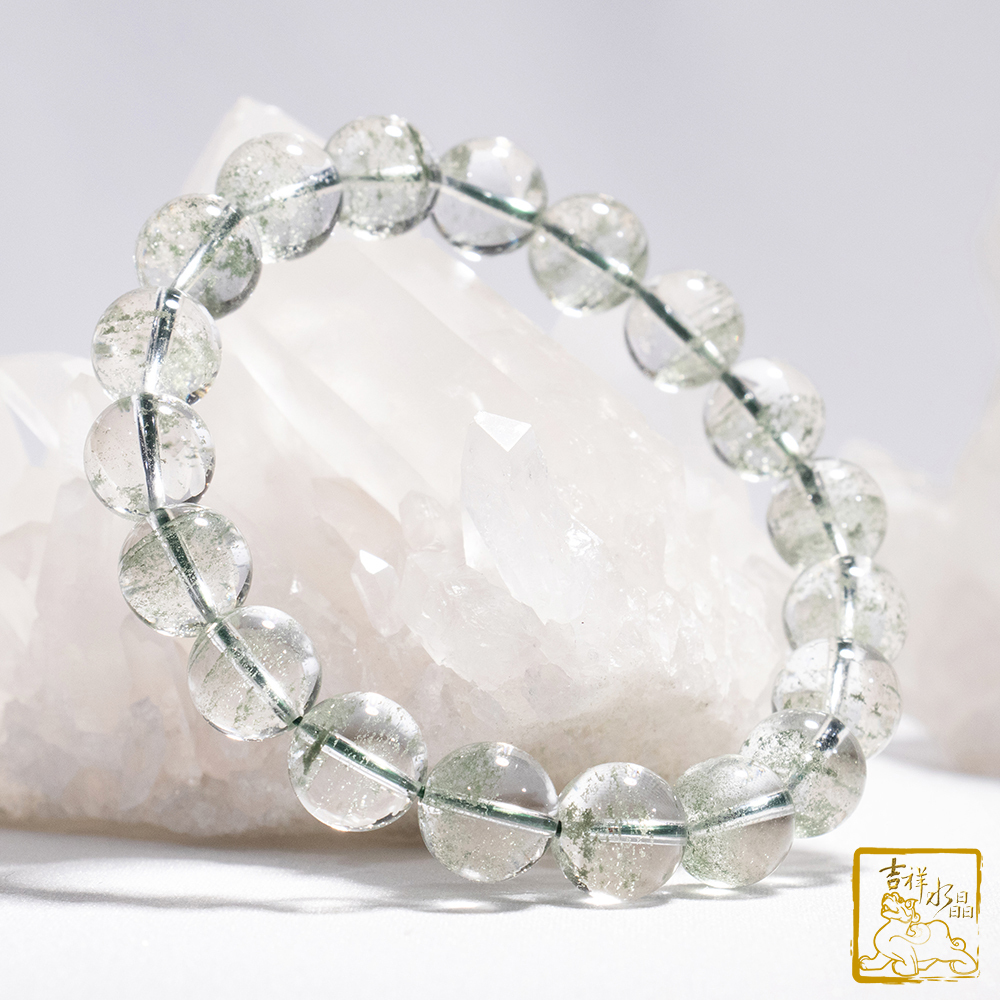 綠幽靈手珠 10.6mm 招正財